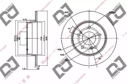 Тормозной диск DJ PARTS BD1141